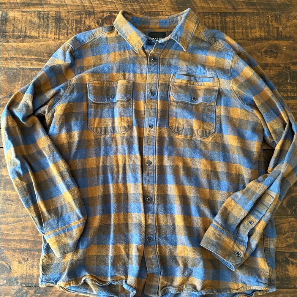 5.11 Tactical Casual Button Down Shirt in Blue and Brown